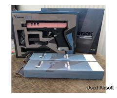 Vorsk EU17 Tactical Two Tone Black/Pink GBB Pistol w/ Ext. Mags