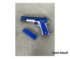 Spring Two toned blue 1911 Pistol
