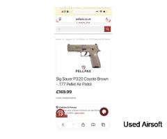 Sig Sauer P320 Coyote Brown - .177 Pellet Air Pistol - Image 3
