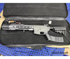 G&G Armament TR16 AR-Style Electric Airsoft Rifle KeyMod, Adj Stock, Sights