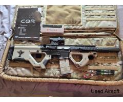ASG HERA ARMS CQR AR-15 Milspec SSS Edition Rifle, Half-Tan 345FPS