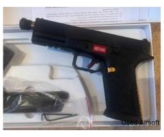new EMG / Salient Arms BLU Compact GBB Pistol with Gold Trim - Image 2