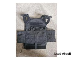 Black 8Fields Tactical Jump Plate Carrier Cummerbund