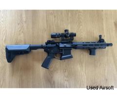 EMG Lancer Systems L15 Defense M4/AR-15 AEG; 8", Real Carbon Fibre