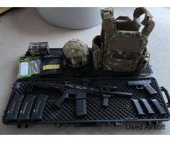 G&G ARP 556 2.0 and WE Glock 19 gen 5 + PTS mags, gas mags, all attachments and lipos etc