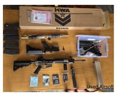 KWA LM4 PTR CERAKOTE LOWER WITH FULL MARKINGS AND HOST OF UPGRADES AND SPARES