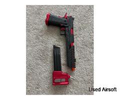 Vorsk Aluminum CNC Airsoft Titan Hi-Capa Extended Gas Blowback Pistol w/ 20mm Rail