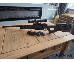 Novritsch L96 sniper with scope and 3 mags