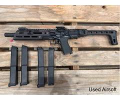 USED G&G Armament SMC 9 Gas Blow Back Airsoft Rifle - Black (GAS-SMC-BBB-UCM)