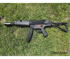 WE Apache MP5 SMG GBBR with folding UMP stock