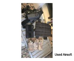 Various chest rigs and pouches