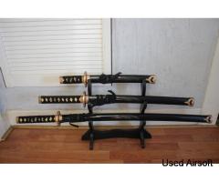 3 Blunt Samurai Swords