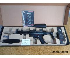 WE Apache mp5 gbbr with 3 mags claw mount and mlok handguard.