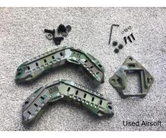 Multicam ARC rails and Shroud for Ballistic helmets