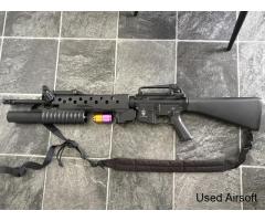 Arthurian Airsoft Excalibur M16A1 With M203 Launcher – Black