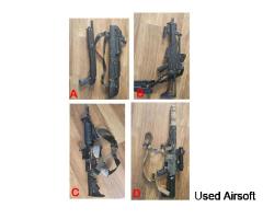 Selling all my gear bulk - 3 AEGs, 1 Springer RIF, Batteries, BB's, Accessories etc