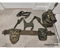 Issued Bundeswehr Lochkoppel Flecktarn Webbing