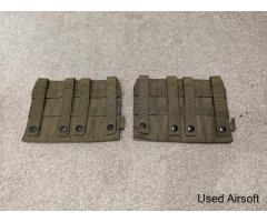 2x Kombat UK Guardian Quad Pistol/SMG Magazine Pouch - Olive green - Image 2