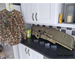 Novritsch SSG 96 MK2 Sniper Rifle, with scope and ghillie cape.. - Image 3