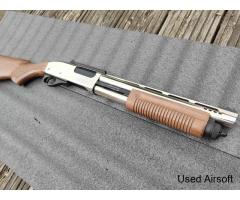 Golden Eagle Chrome & Wood Gas Shotgun
