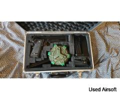 WE Hi-Capa 5.2 R Green Gas Metal & Leg Holster