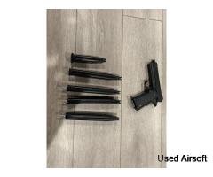 Tokyo Marui 4.3 Hi Capa with box, 4 extended mags, and 1 regular mag - Image 3