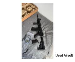 Cybergun X We tech FN herstal Liscensed M4A1 + Airtac dead drop grip and hpa line kit