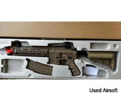 NEW G&G Full Metal 416 (Top Tech TR4-18) Tan Airsoft AEG Rifle Package