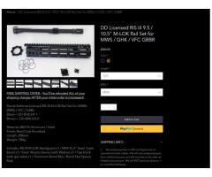 WTB Daniel defence RIS III Handguard set