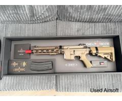 Tokyo Marui 416 Delta in Dark Earth, 4 Spare NGRS Magazines and 2 SOPMOD batteries - Image 2