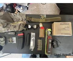 A&K m249 tan steel + gun bag + gear - Image 2