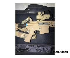 G&G CM16 Raider Desert AEG + Theta Optics Red Dot + 2 Batteries | Excellent Condition - Image 3