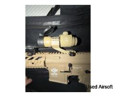 G&G CM16 Raider Desert AEG + Theta Optics Red Dot + 2 Batteries | Excellent Condition - Image 4
