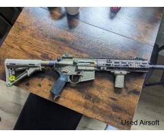 tan HK 416 with F2 Polarstar engine