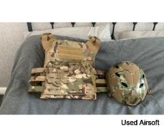 Plate carrier an helmet