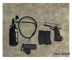 TM airsoft 4.3 Hi Capa with HPA and accessories