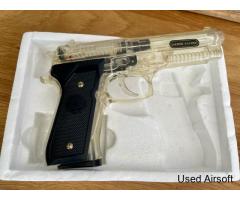 BlackViper M92 Spring Airsoft Pistol 0.5J Two-Tone Clear – Boxed – Untested - Image 3
