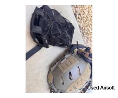 Helmet with earmore M32 pro headset