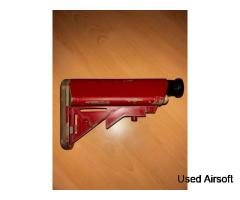 G&G Armament CM16 Raider AEG Two Tone Red / Tan Buttstock + Buffer Tube