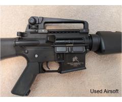 CYMA M16 M16A2 90s era with 3 high cap magazines and carry bag