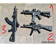 M4, MP5, Ak105- G&G, Bolt, Nuprol, DE