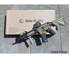 HK416A5 MWS gas rifle, black & tan