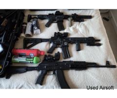 Several rifles and many accessories