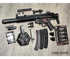 WE-Tech Apache MP5SD A3 GBBR + Drum + 3x Mags | Green Gas Blowback Rifle SMG PDW CQB