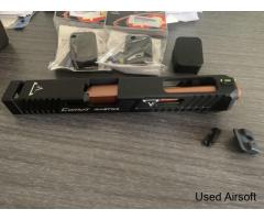 [EMG] TTI Combat Master slide Kit W/ Bronze Outer Barrel[For Umarex VFC GLOCK G17 GBB Series][BLK]