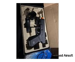 Airsoft Handgun Brand New Black Comes With Pellets / Laser