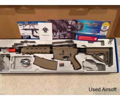 G&G Armament TR4 MOD 0 DST AEG Airsoft Rifle Tan Open Box Never Fielded