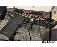 new Army Armament Taran Tactical Innovations JW4 Pit Viper GBB Pistol, Stippled Grip, 07824633667