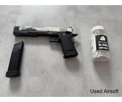 WE Dragon Hi Capa 7.0 Silver Gas Pistol