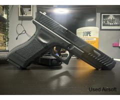 E&C Airsoft EU34 TTi GBB Airsoft Pistol - Black + 4 Mags - Image 2